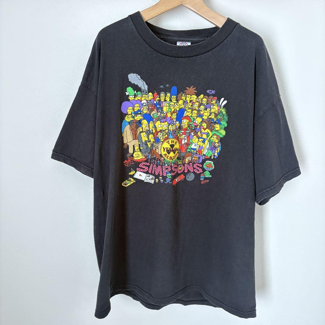 

[USED] Simpsons THE YELLOW ALBUM T-shirt Black XL