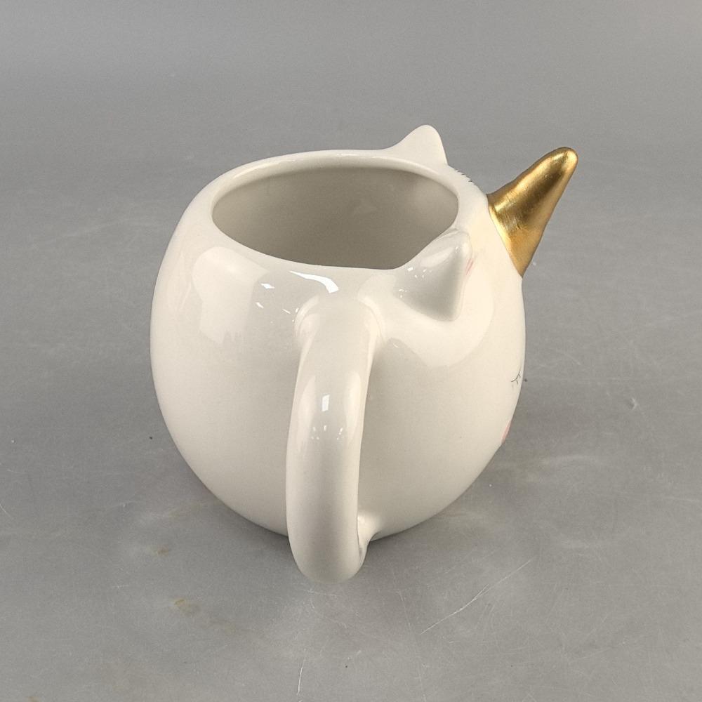 Unicorn ceramic cup milk breakfast cup rainbow horse cartoon office cup home creative mug