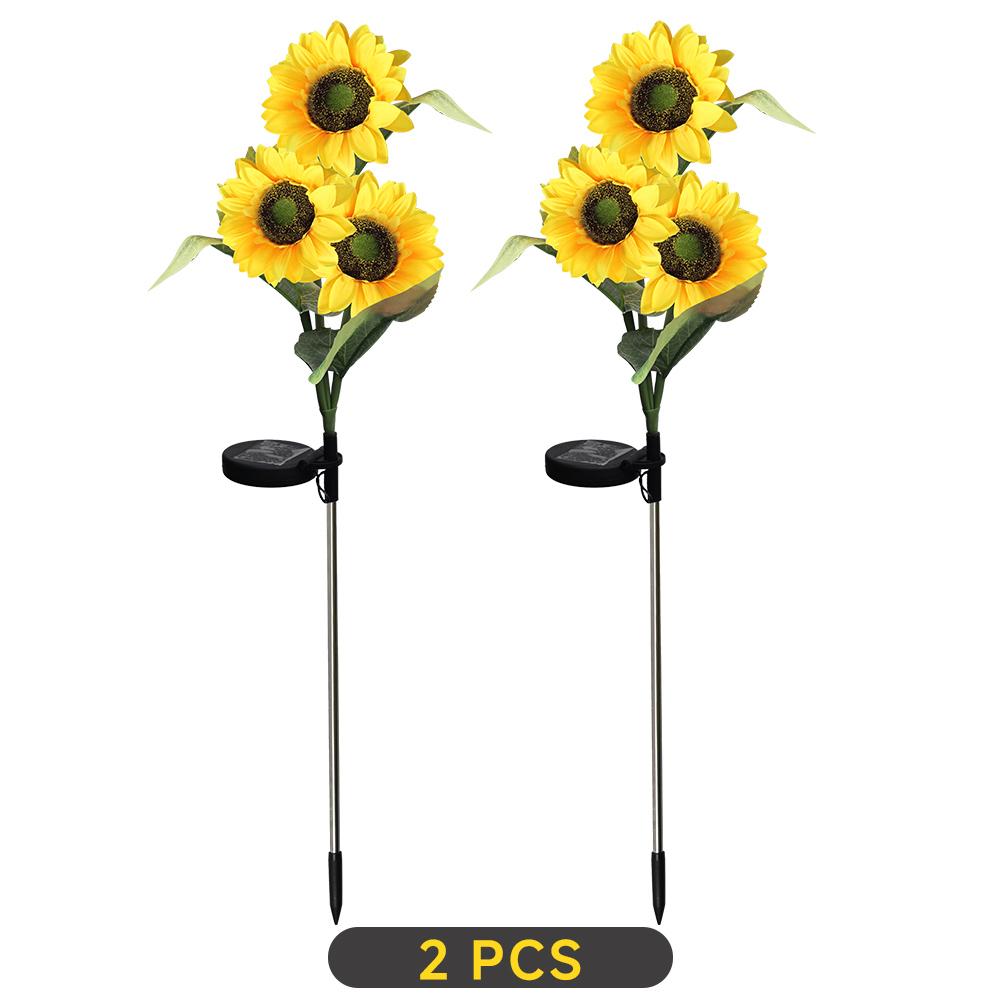 Solar Sonnenblumen Lichter Garten Simulationsblumen Außen Wasserdicht Erdspieß Licht Hinterhof Blumenbeet Gehweg Terrasse Veranda Dekor