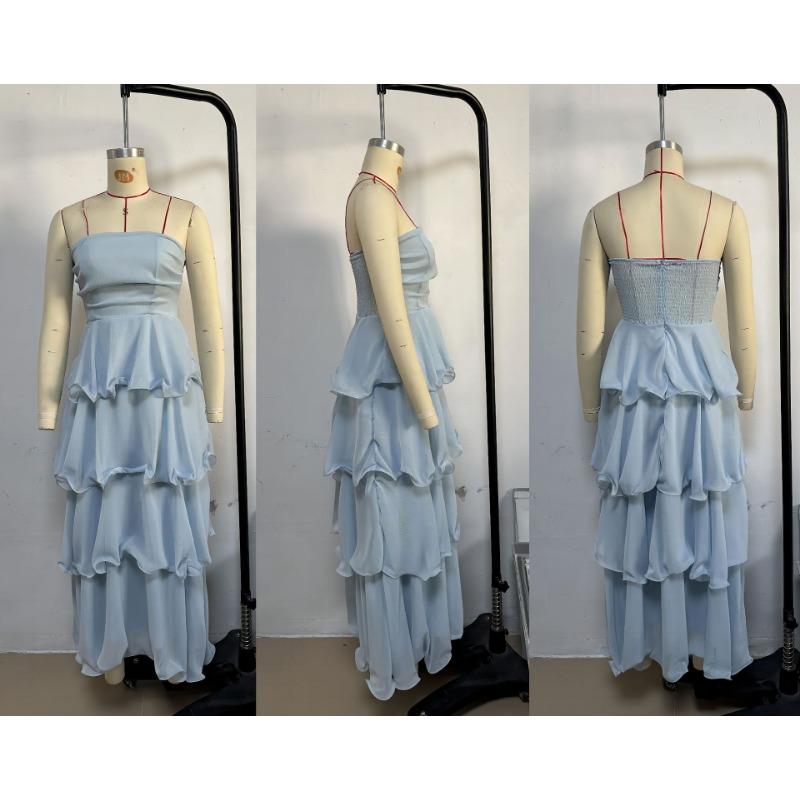 Women's Summer Sexy Fashion Strapless Backless Cake Dress