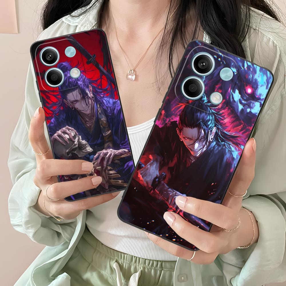 Jujutsu Kaisen Geto Suguru Phone Case for Xiaomi Redmi Note 14 13 12 11 S Pro Plus 4G 5G Colorful Printing Cover Luxury Pretty