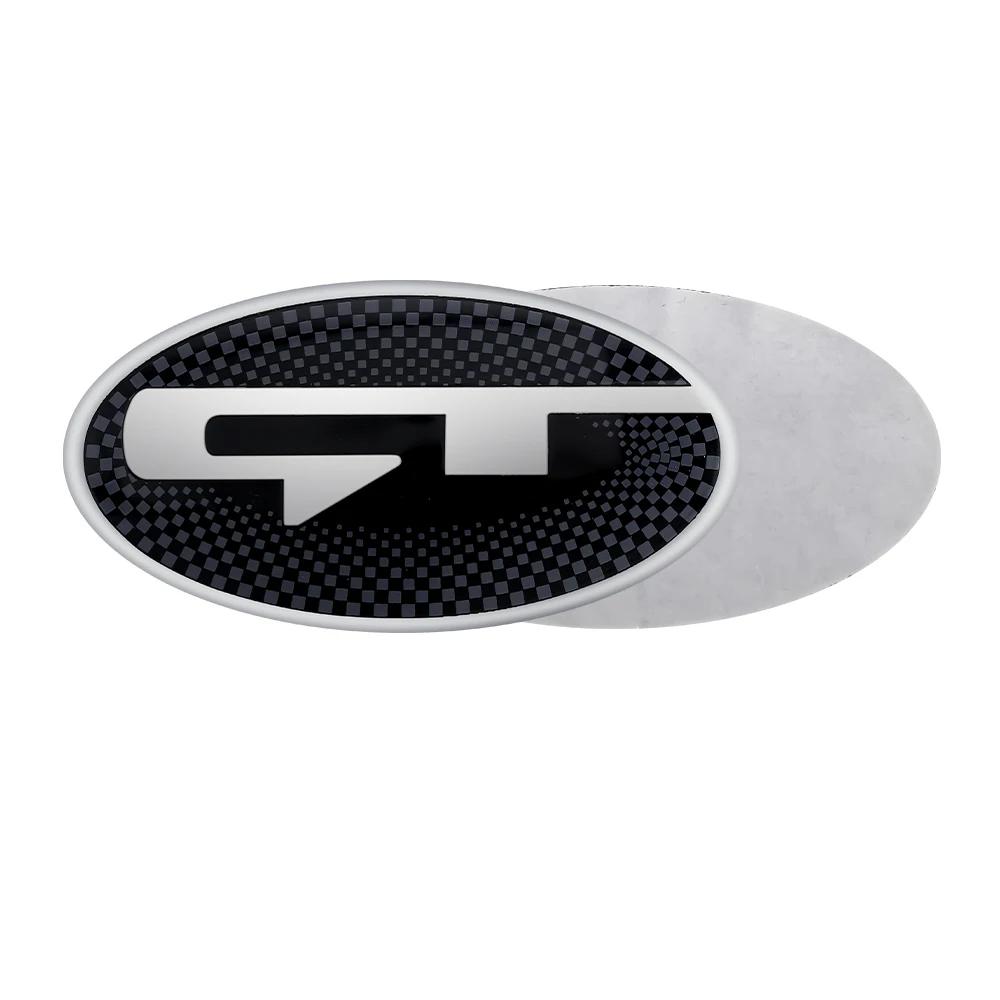 AHX1 61MM 3D Aluminum Auto Steering Wheel Center Emblem Sticker For KIA Sportage Ceed Sorento Cerato Optima GT STINGER Rio Soul Sonic