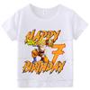 Boy Number T Shirt Kids Birthday Clothes Anime Cartoon Toddler Short Sleeve Tops Summer Casual Children Cotton Tee