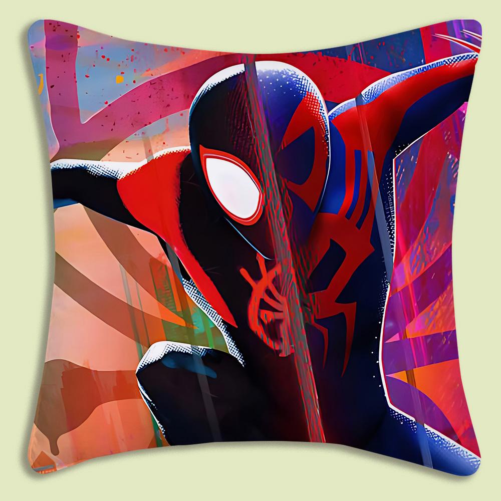 SpiderMan mascot Pillow Covers Cartoon Sofa Decorative Home Doublesided Printing Short Plush Cute Cushion Cover