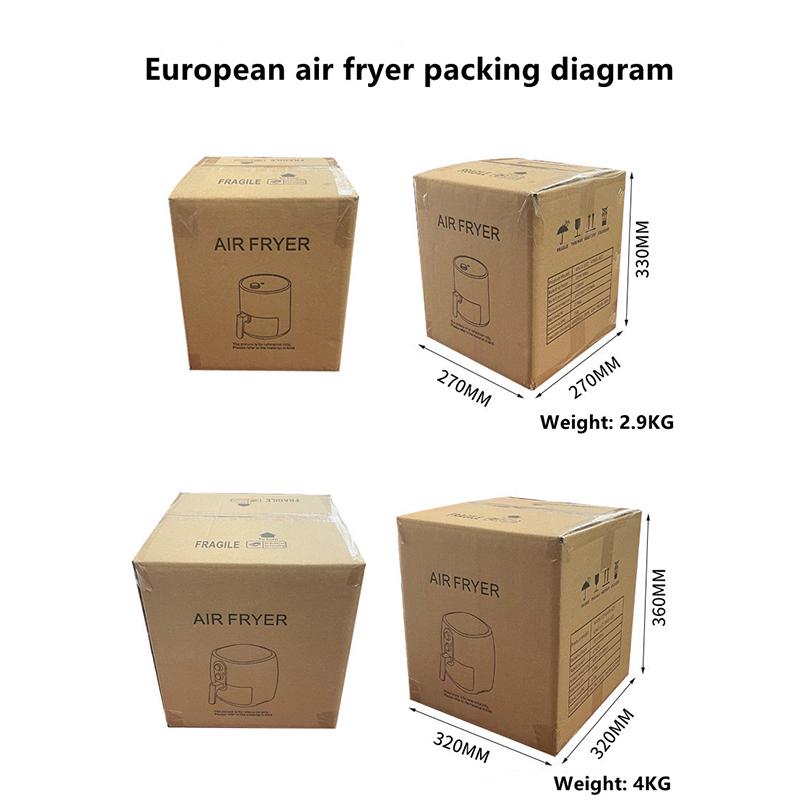 2023 New Electric Deep Air Fryers 6L Large Capacity Smart Automatic Household Multi-function LED Touchscreen Deep Fryer