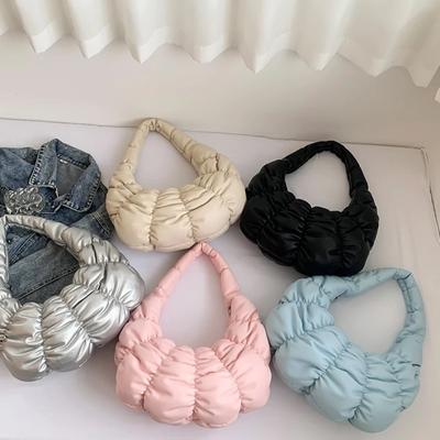 Pleated Cloud Angle Shoulder Bag New Versatile Casual Armpit Bag Commuter Single Women's Tote Bag