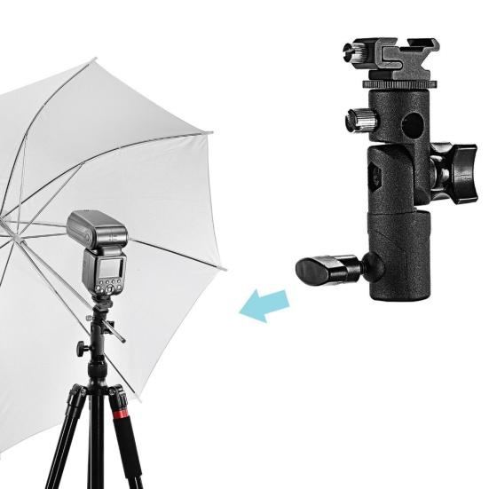 Universal E Type Flash Bracket Hot Shoe Speedlight Stand Umbrella Light Holder