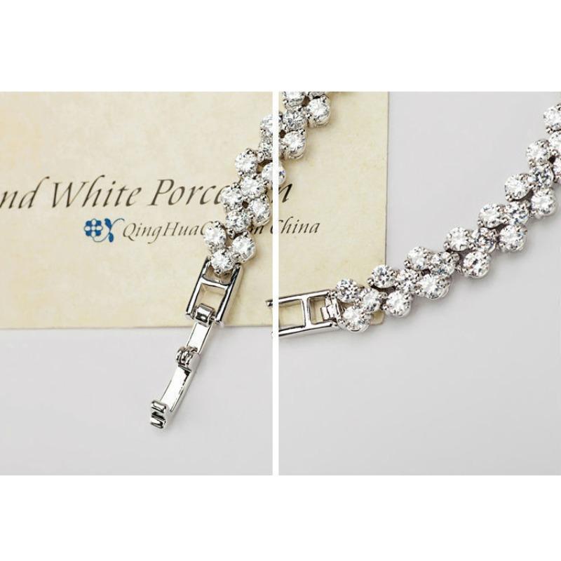 Popular European, American and Roman bracelets female zircon crystal new bracelets with diamonds fashion jewelry full of diamonds