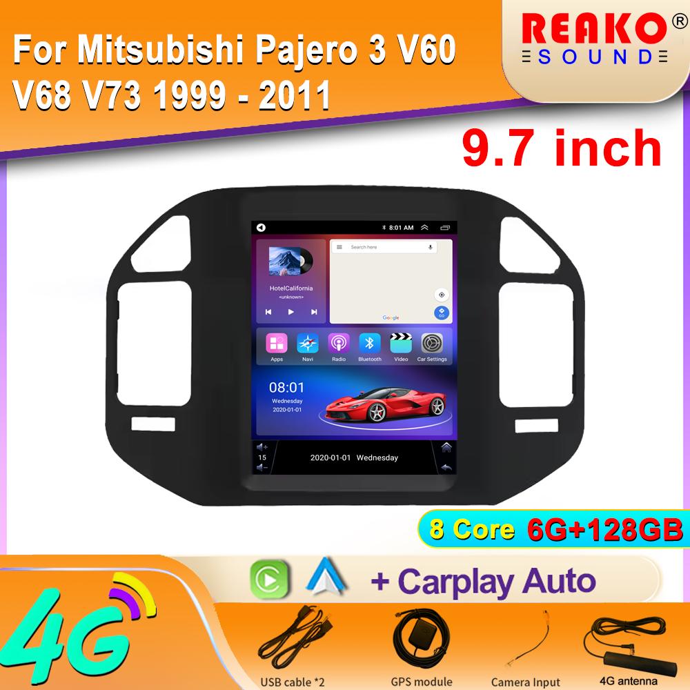 WIFI For Mitsubishi Pajero 3 V60 V68 V73 1999 - 2011 Android Auto Car Radio GPS Navigation Multimedia Stereo Carplay 2din DVD