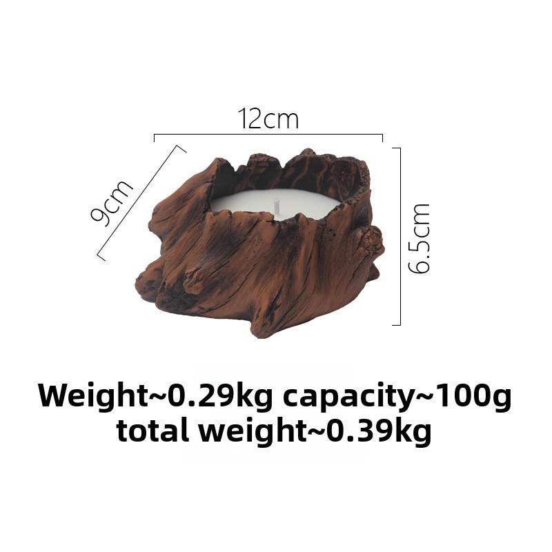 Retro Antique Simple Ceramic Scented Candle Cup Empty Cup Candlestick Ornament Soybean Wax Container Odd Shape Home Decor