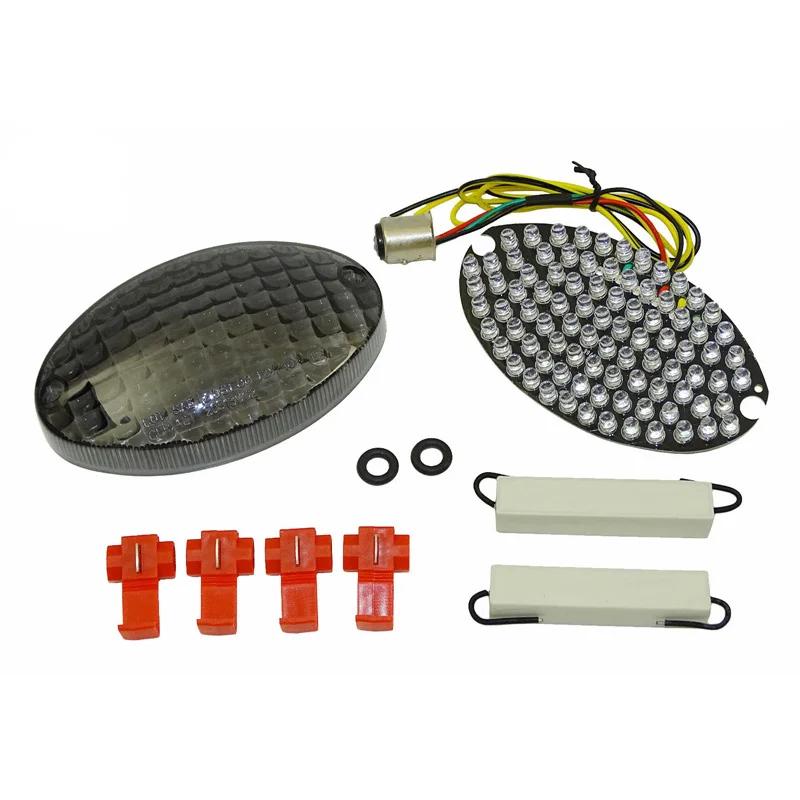 waase For Buell Blast / Firebolt XB9R XB12R 2002-2009 E-MARK Rear Taillight Tail Light Brake Turn Signals Integrated LED Light Smoke Lens