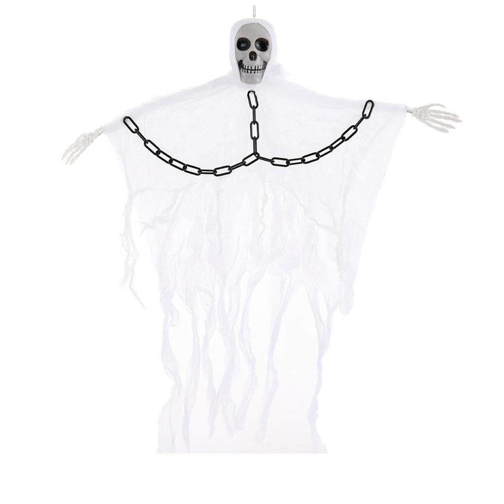 Realistic Hanging Skeleton Ghost Halloween Decoration With Plastic Chains For Indoor Outdoor Party Decor