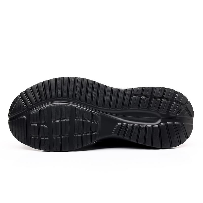 Men's Shoes Breathable Lace-Free Casual Sports Running Dad Air Cushion Black Work Hiking Shoes