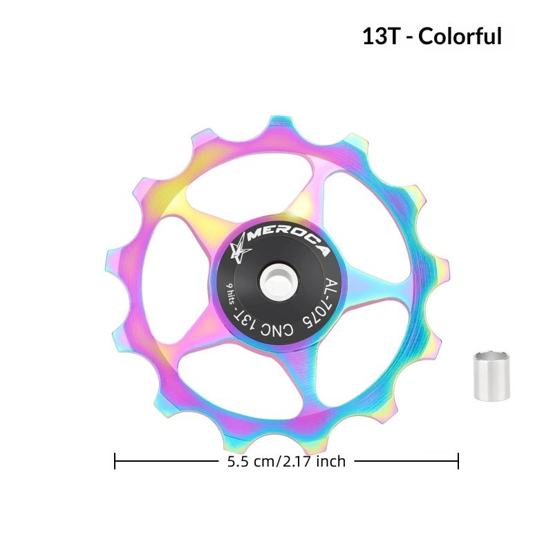 Aluminum Alloy 11T 13T Bicycle Rear Derailleur Guide Wheel Bearing Pulley Rear Derailleur Pulley Road Bike Roller