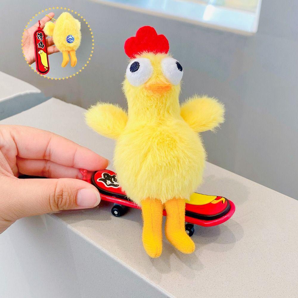 Fluffy Plush Chicken Keyring Magnet Chicken Plush Toy Bag Pendant  Hanging Ornaments