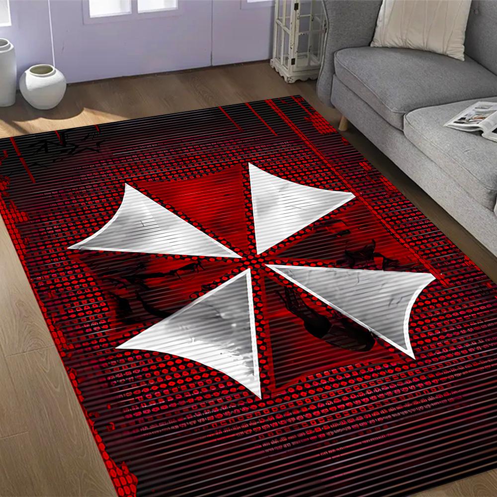 Umbrella Corporation Logo Floor Mat Design for Hallway Study room Dining Room Foyer Antislip Carpet Anime Office Decor Wedding Party Gift