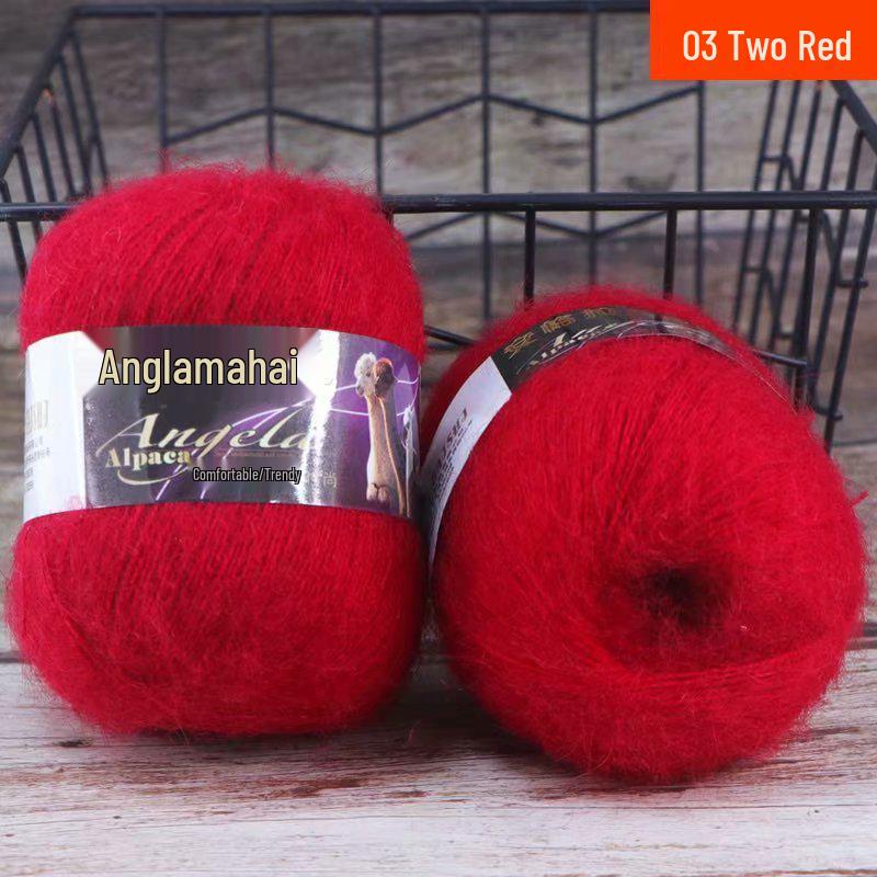 Angola Fine Mohair Yarn for Hand Knitting - Medium Fine Wool Yarn