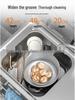 Stainless Steel Kitchen Sink with Integrated Washing Basin and Stand - Large, Thickened Single Bowl