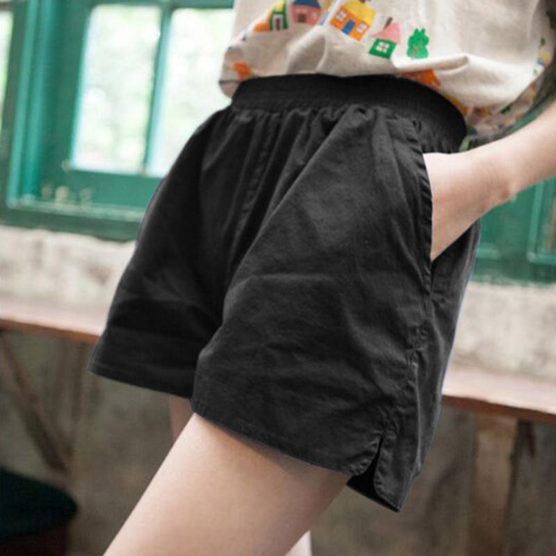 

Women s High Waist Cotton Casual Korean Style Wide Leg Shorts - Trendy Summer Sports Hot Pants S fits 75-90 jin
