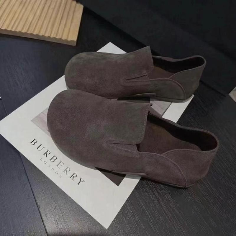 Nouveau Style Mode Femme Cuir Travail Femme Décontracté Respirant Rétro Lacets Simple Couche Peau de Vache Confortable Résistant à l'Usure