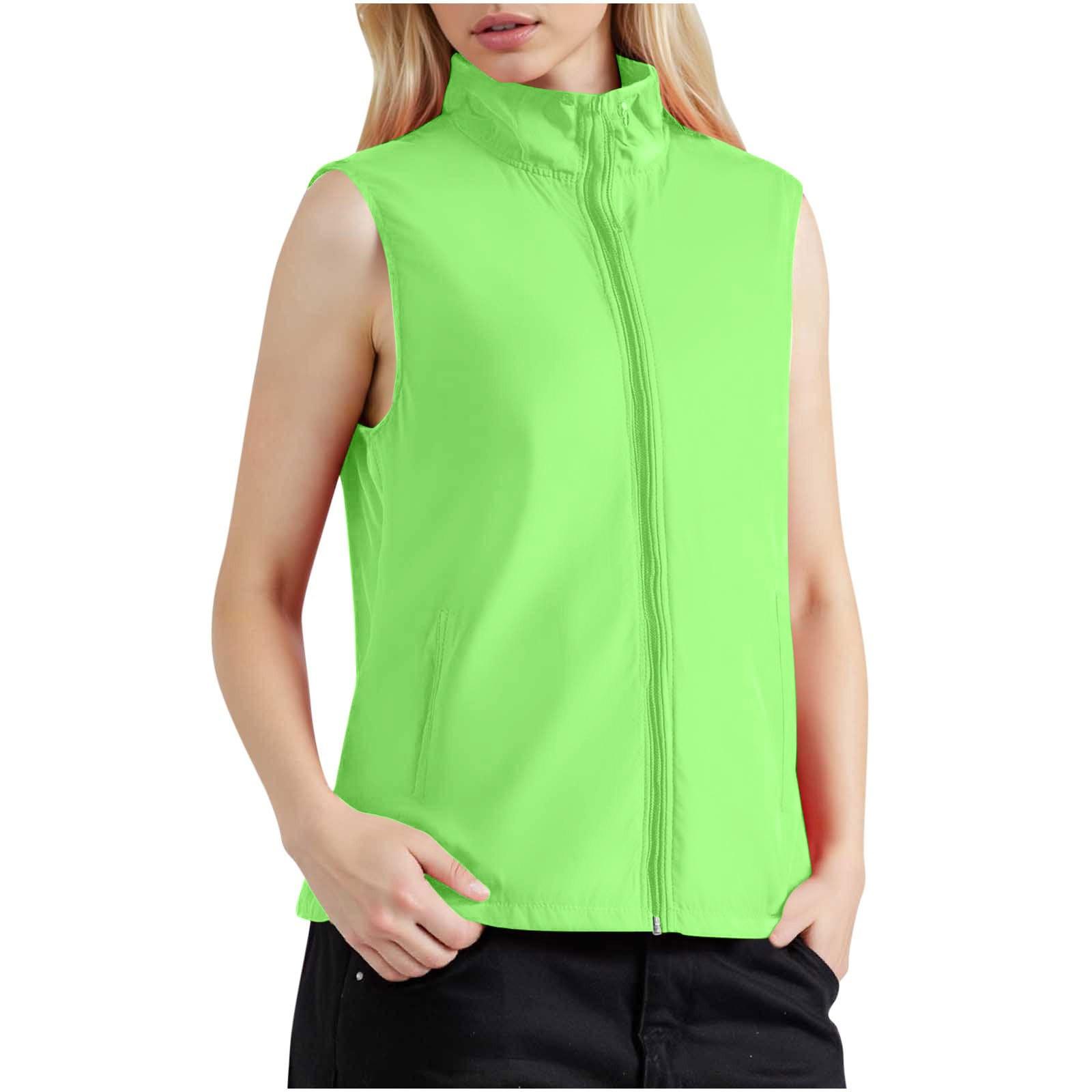 

Женский повседневный спортивный жилет без рукавов, однотонный, на молнии, с воротником-стойкой XL