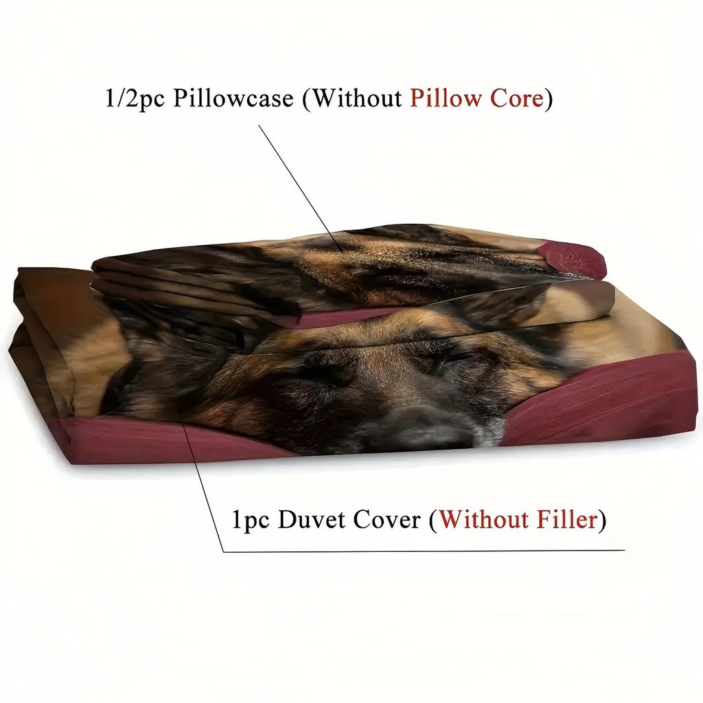 Shepherd Dog 3d Printed Bedding Set Cute Animal Style luxury Duvet Cover Soft Comfortable Home Textile Polyester Quilt Cover Set