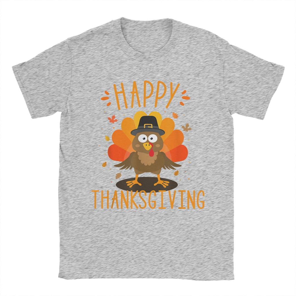 Men Women T Shirt Happy Thanksgiving For Turkey Day Family Dinner TShirts Leisure Summer Tees Vintage Printed 100 Cotton Tops