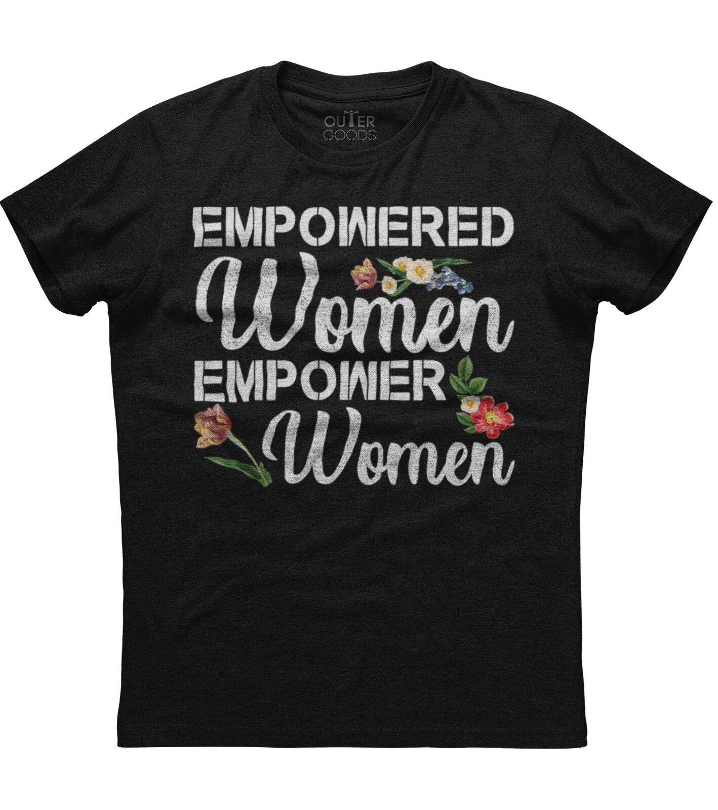 Empowered Women Empower Women Feminist Short Sleeve Cotton New Black T-shirt L