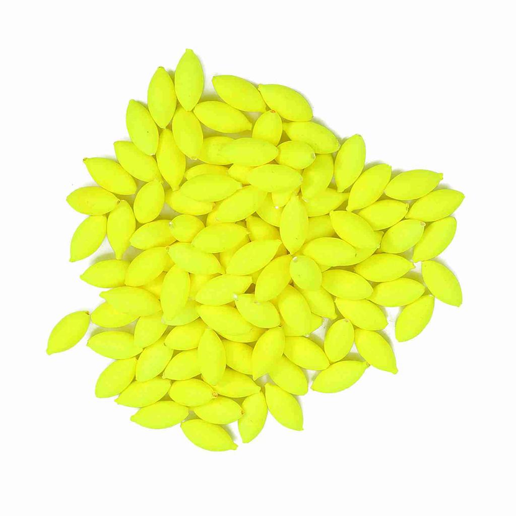 100pcs Fishing Strike Indicator Fishing Lures Baits Floats Beads (Yellow)