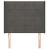 3119623 vidaXL Tête de lit avec oreilles Gris foncé 103x16x118-128 cm Velours