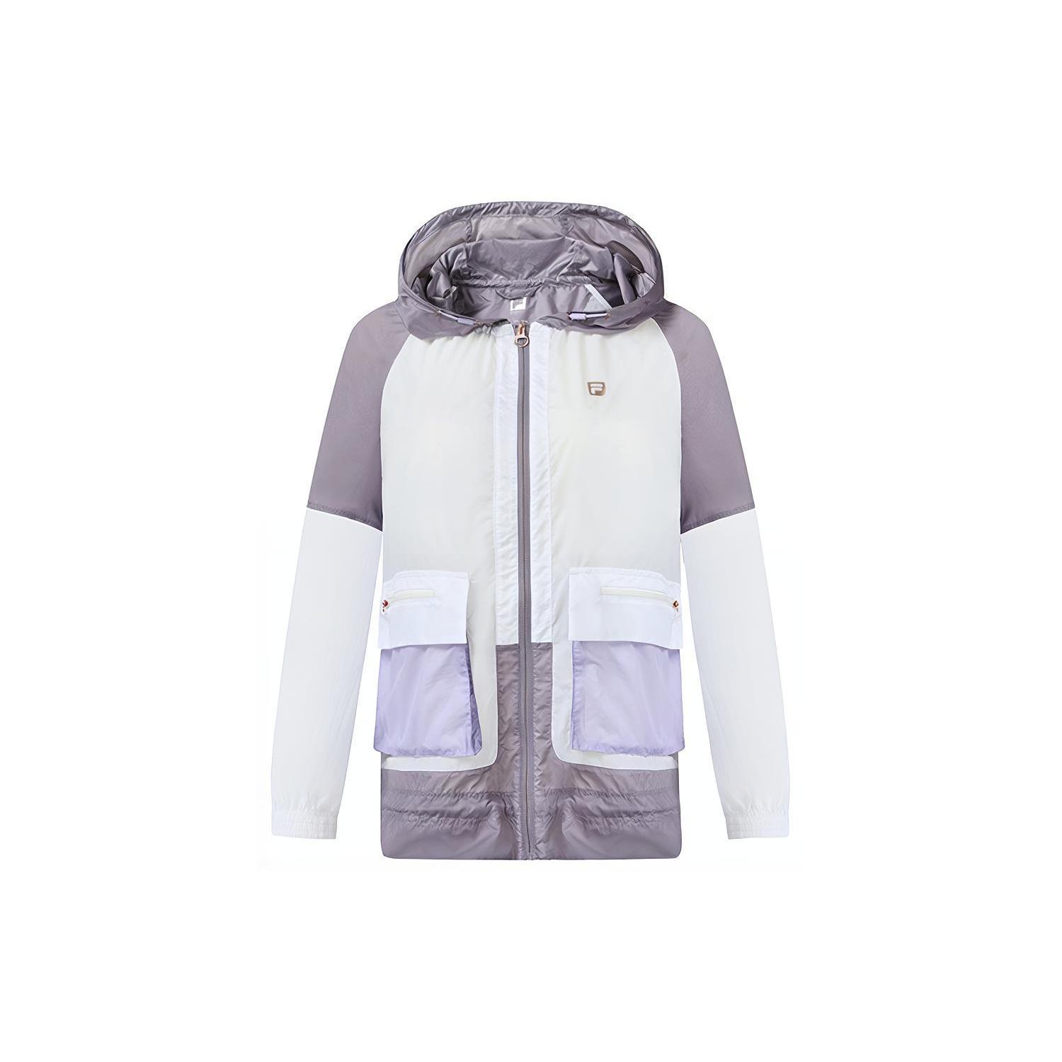 

New FILA Athletics Jacket Women s Jade White A11W231702F-WT L