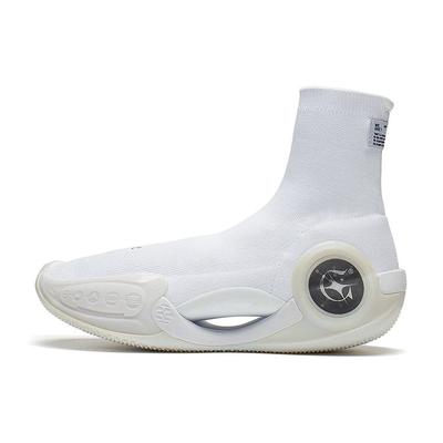 Glare x Li Ning WOW 9 LS Dämpfung Rutschfest Abriebfest High-Top Basketballschuhe Damen Weiß ABCS074-3
