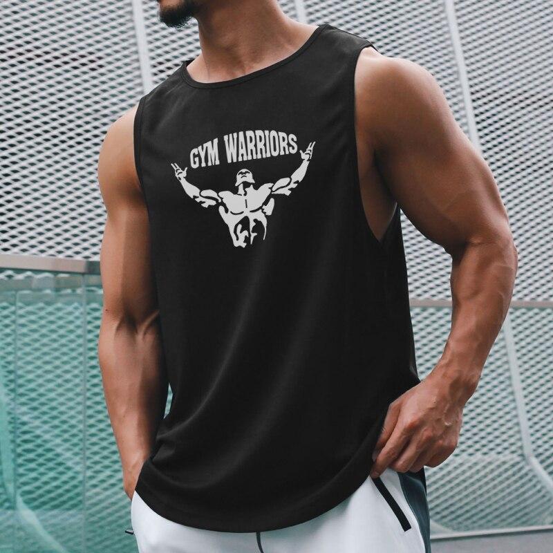 Muscleguys Herren Fitnessbekleidung Sommer Mesh Atmungsaktive Trainings Tanktops Sportlich Lässig Ärmellos 6 Farben