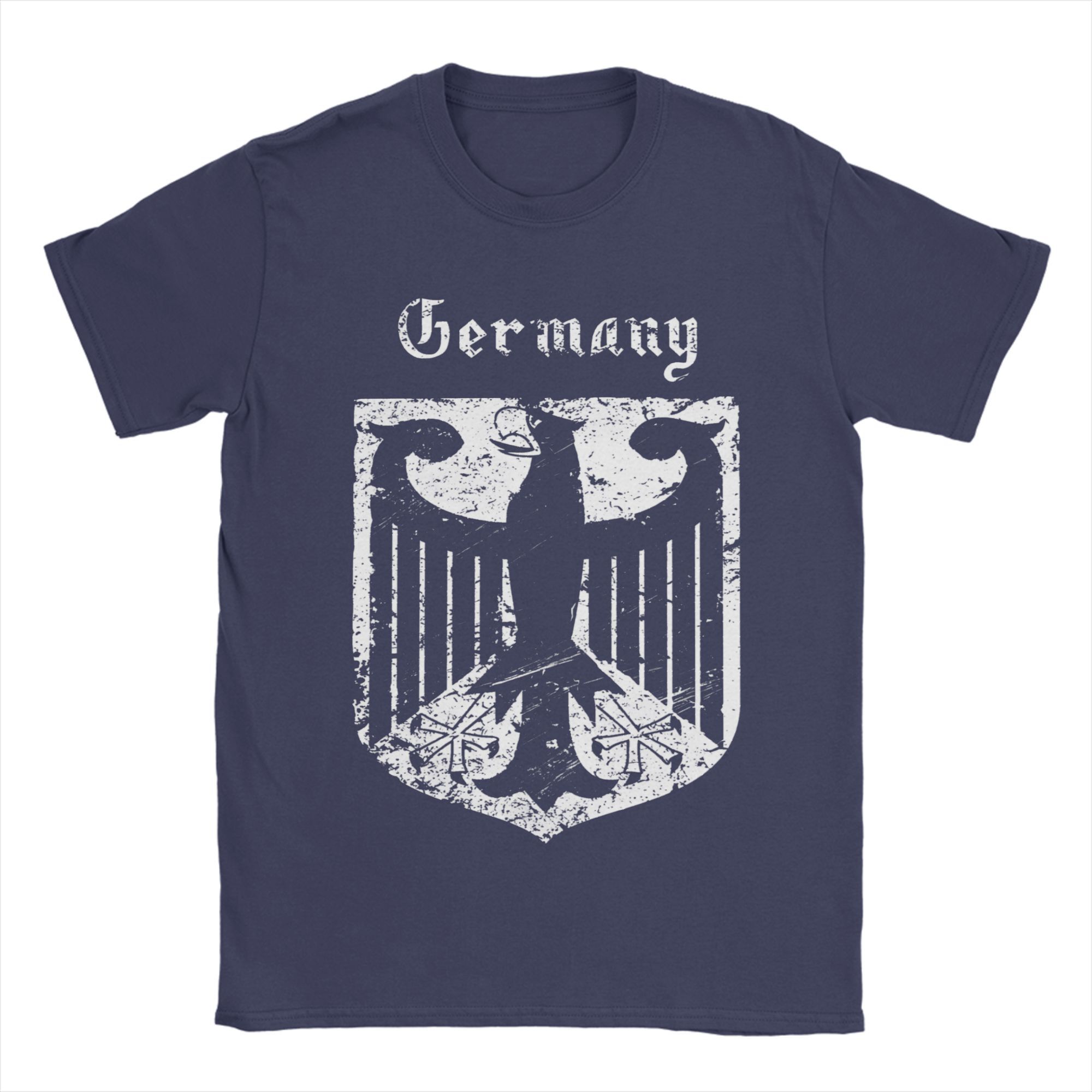 

Germany Coat of Arms Black eagle TShirt Trendy Cool TShirts ShortSleeved Classic Tops Beach Cotton ONeck Oversized Tees 4XL