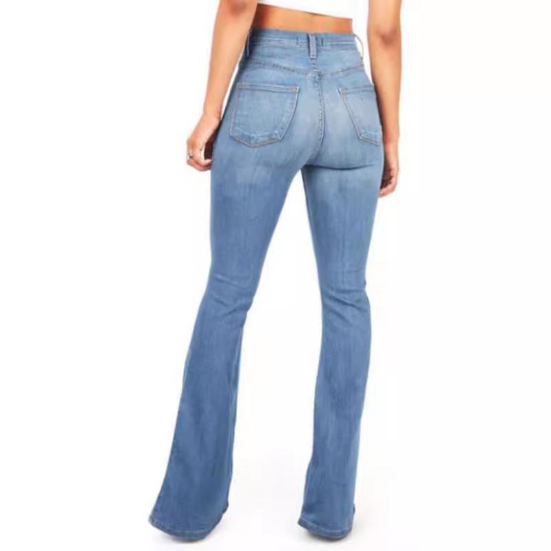 Women's Summer High-waisted Micro-large Jeans Spring and Autumn Wide-legged Thin Long Flared Trousers
