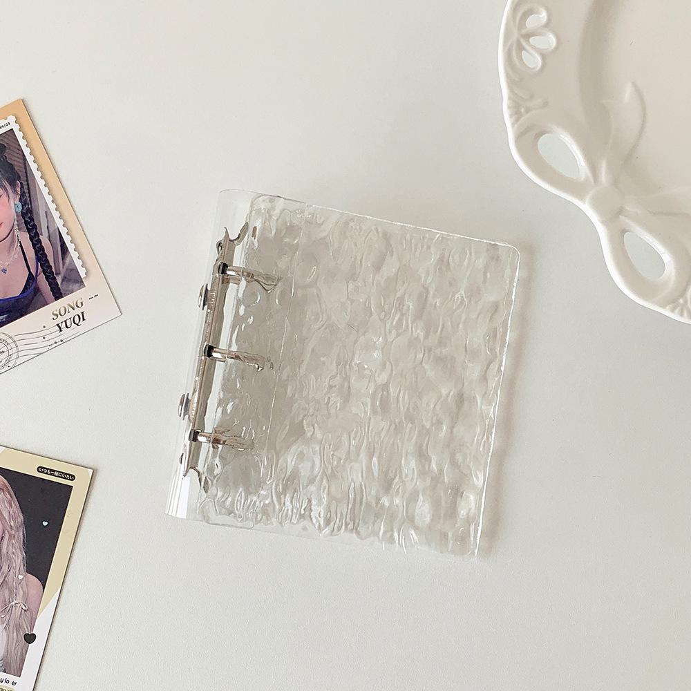 Hisocute Transparent Ripple Card & Photo Album - A8 One-Pocket, A5/A7 Size, 3-Inch Polaroid Storage