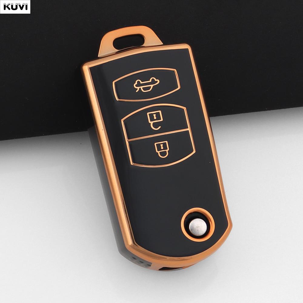 

2 3 Buttons Fashion Tpu Car Flip Key Case Cover Shell Fob For Mazda 2 3 5 6 Cx7 Cx9 Rx8 Mx5 Mpv Demio Keychain Protector