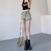 Spice Girls Retro American Denim Shorts Women's Summer High Waisted Women's Wide Leg Shorts