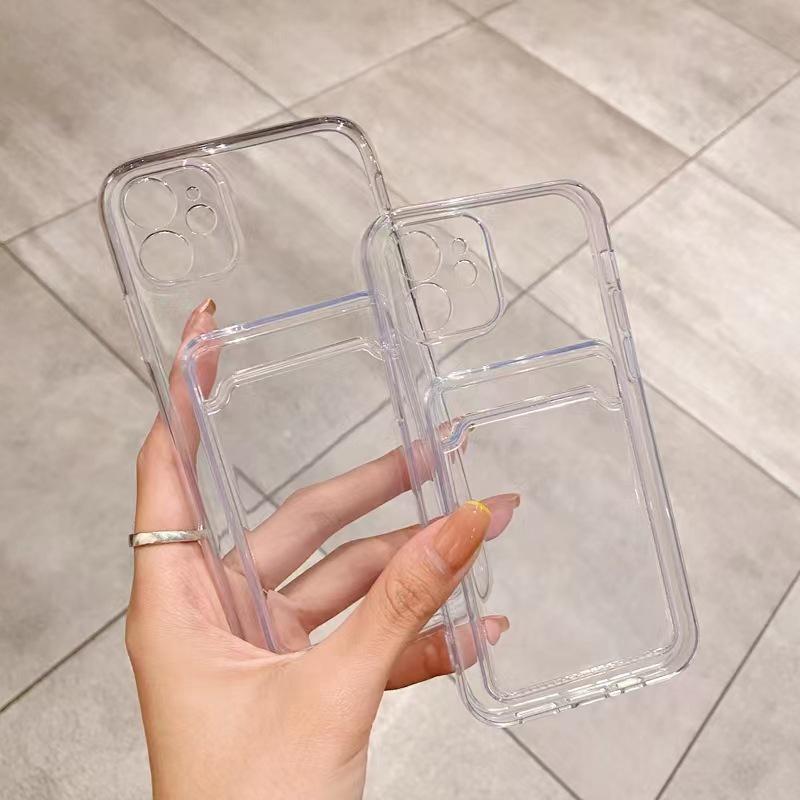 Can Put Picture Transparent Phone Case For Samsung Galaxy A30 A30S A31 A32 A33 A34 A35 Clear Silicone Wallet Card Holder Case