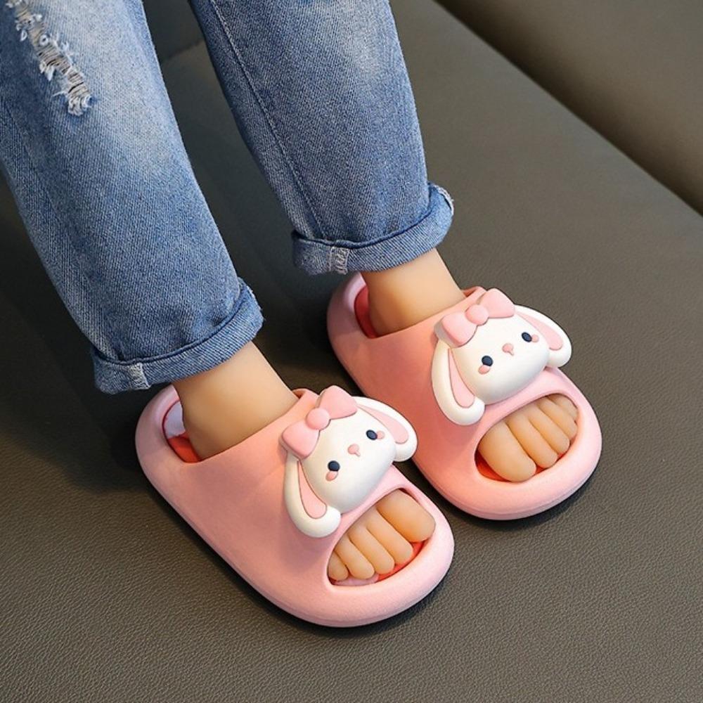 

Cartoon Summer Children Slippers PVC Children s Bathroom Sandals Baby Slippers 24-25 синій