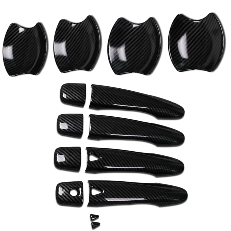 

HYJOUM Набор чаши и ручки для Nissan Note Note E13 и ручка панели, накладка наружной ручки двери, с отверстием для ключа из углеродного волокна (Для e-POWER) (2021