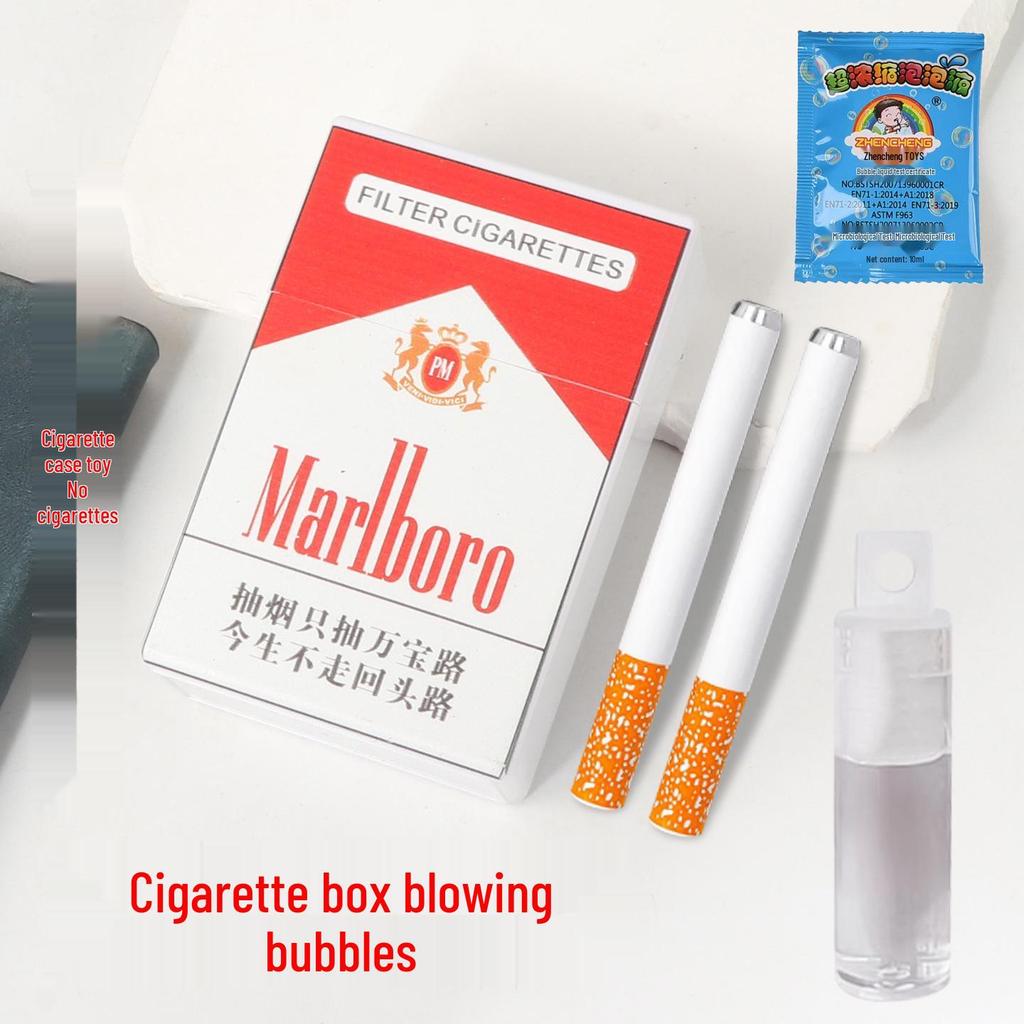 Bubble Blowing Cigarette Case Prank Toy - Adult Stress Relief & Quit Smoking Aid