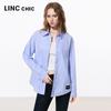 Women's Vertical Striped Long-Sleeve Shirt