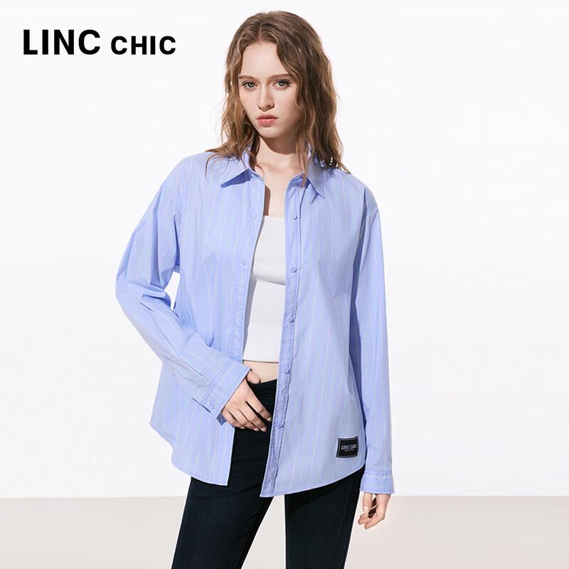 Women's Vertical Striped Long-Sleeve Shirt