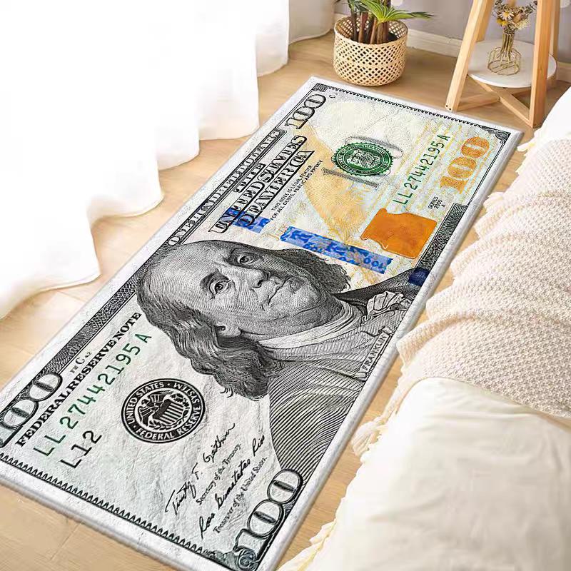 New Dollar Rug Bedroom Living Room Carpet Hallway Long Strip 3D Carpet Anti-slip Floor Mat Soft Kitchen Mat Home Room Decoration
