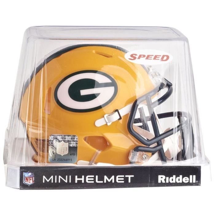 Mini Casque de Football - Riddell - NFL Speed - Green Bay Packers - Taille Miniature - 5 pouces