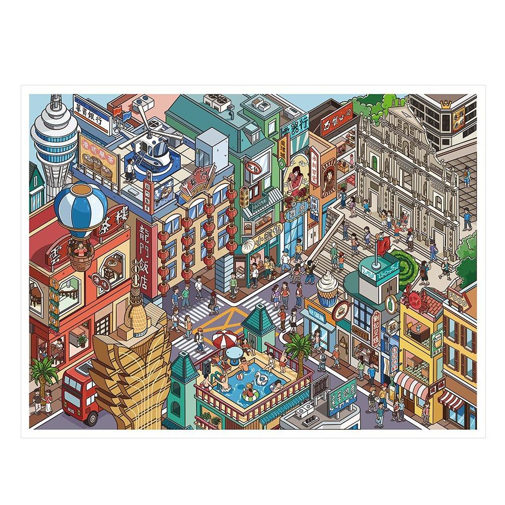 

Kawaii Design 3D City Sticker DIY Design Special Economic Zone DIY Pocket Scene Festival Theme Cabin Scene Sticker Festival Gift
