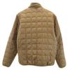 TAION Reversible Quilted Jacket L Brown Bore Women Used