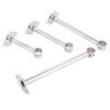 DRELD 2pcs Wardrobe Flange Base Rail Support Bracket Stainless Steel Curtain Rod Socket Fit 25mm Tube +Screws 150/200/250/300mm