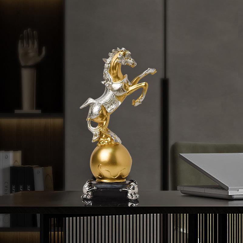Year of the Horse Little Pony Statue: Home Décor Ornament for Living Room and Wine Cabinet